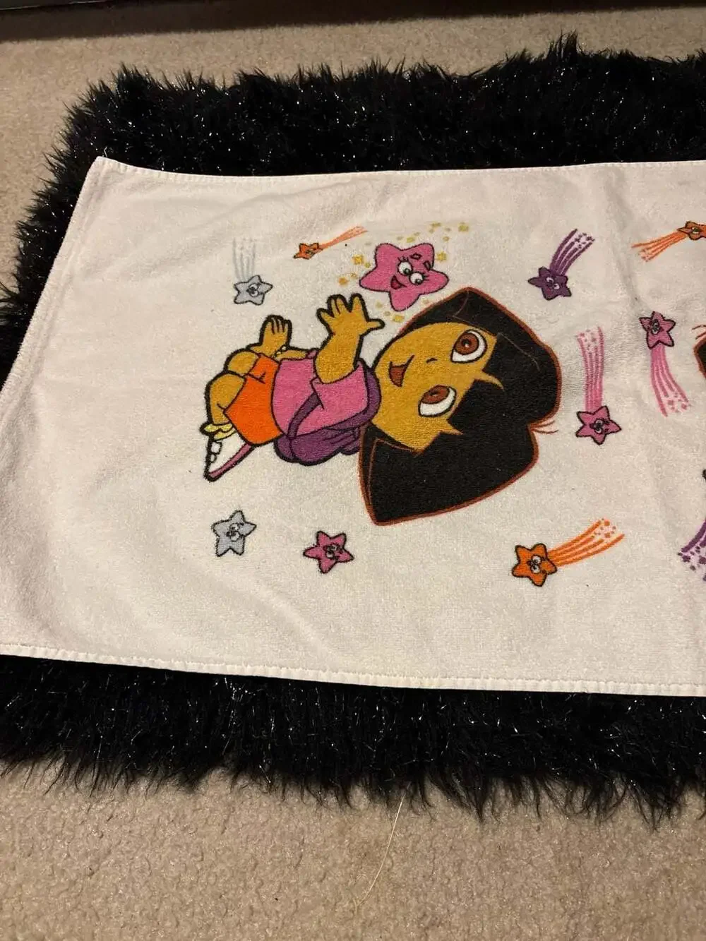 Vintage 2003 Dora the Explorer Hand Towel Viacom Franco Manufacturing